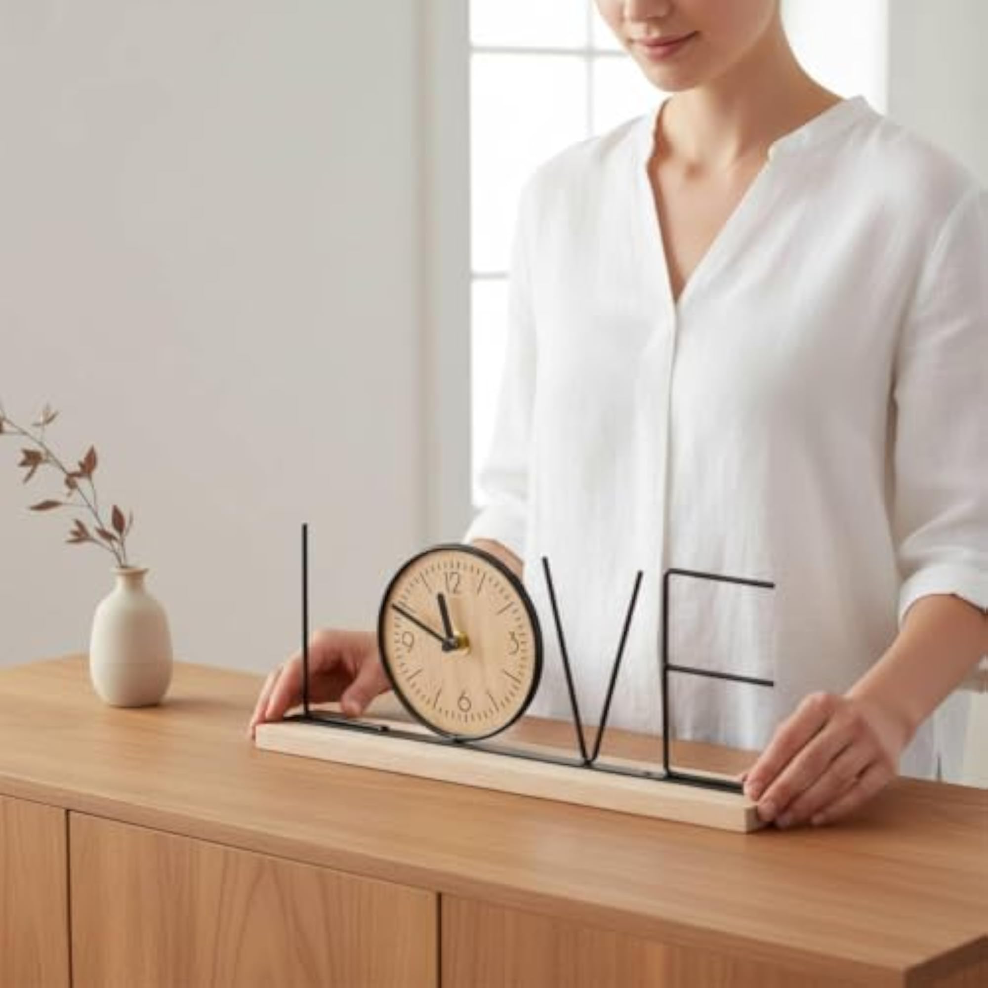 Handmade Modern Letter Clock Gift Idea
