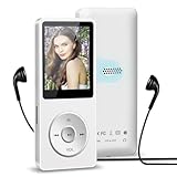 32GB MP3 Player with Bluetooth, Mini MP3 Music Players with Speaker, Supports Alarm Clock, FM Radio, Recording Function, Up to 128GB Memory Storage, Earphones Included