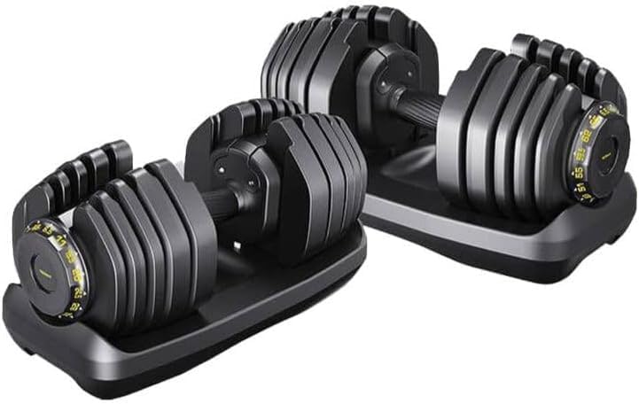 Adjustable Dumbbell Set of 2 65 lb/95 lb Single Weight 15-in-1 Fast Adjust Weight Handle Quick-Lock Adjustable Dumbbell Series for Full Body Workout (65 LB Each (Pair))