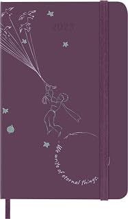 Moleskine Weekly Planner 2023, 12-Month Monthly Diary, Limited Edition Le Petit Prince, Weekly Planner With Hard Cover And Elastic Closure, Pocket Size 9 x 14 cm, Color Violet