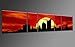 Produktbild TOP Bild auf Leinwand CITY PANORAMA STYLE LEIPZIG SUN ROT 5 TEILE DIGITAL Arts AP500169 Bilder fertig bespannt auf Keilrahmen. Kunstwerk als Wandbild auf Rahmen.Wohnzimmer, BÜRO GÜNSTIGER ALS Ölbild Gemälde Poster Plakat mit Bilderrahmen! MADE IN GERMANY