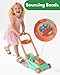Kids Lawn Mower with Realistic Grass-Cutting Action and Sounds – No Batteries Required | Fun Outdoor Push Toy, Birthday Gift & Holiday Present for 3, 4, 5, 6, 7, 8 Year Old Boys and Girls (Green)