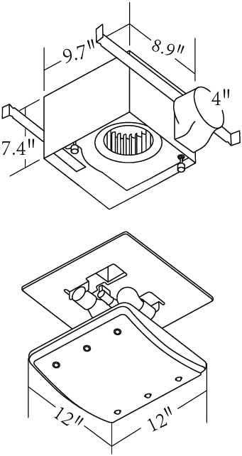 Ventilador de baño Good Housekeeping Buckingham con luz negro mate miniatura 2