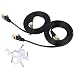Cat 7 Ethernet Cable 5 ft (2 Pack) Black – Shielded (STP) Flat Computer Cable with Snagless Rj45 Connectors– 5 feet (2 Pack)