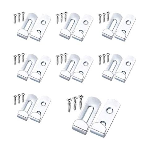 HowTool F014 Metal Hidden Mirror Holder Zinc Plated, 8 Pack Cover