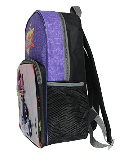 Bioworld Yu-Gi-Oh! 16" Molded Backpack Battle Ready Yugi Dark Magician Black Luster Soldier Character Travel Backpack4