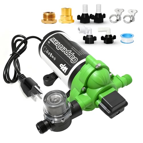 33 Series Water 110V AC Pressure Pump 4.0GPM 50PSI Self-Priming Diaphragm Pump, Smart Pressure