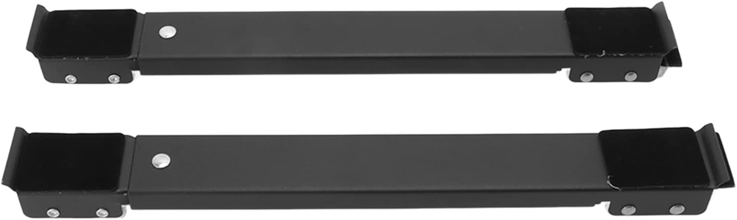 Washer Stand with Brake Heavy Duty Furniture Mobile Roller with Crowbar 300KG Load Bearing Expandable Rolling Base (Black)