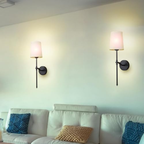 Aplique de pared LED recargable vintage con mando regulable negro 7
