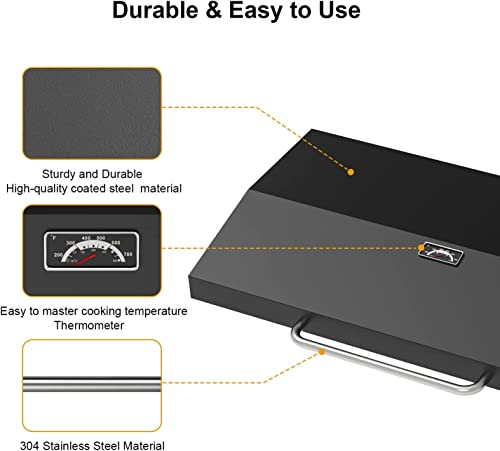 Hinged Lid for Blackstone Griddle 36 Inch, Hard Cover Lid for Blackstone 36 inch Griddle Accessories by BBQ-PLUS - Image 2