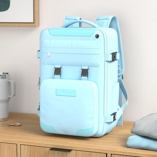 Image of Maelstrom Travel Backpack for Women Men,30L Laptop Backpack Fits 17-Inch Laptop,Carry On Backpack for Airplanes with Crossbody Bag&Shoe Compartment&Toiletry Bag (Blue, Large)