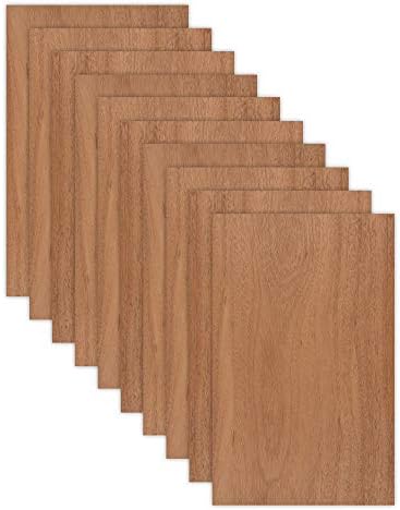 10 Sheets of 12x19 Mahogany | 5mm 1/4th inch, MDF Core, 12”x19” Premium Grade A1, Single Sided, Glowforge Ready, Unfinished | Species: Walnut, Cherry, Maple, Oak, Cedar, Mahogany, Alder