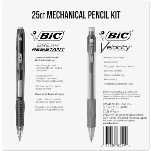 Kit porte-mines BIC 24 vitesses et 1 mine 0.7 mm résistant à la casse