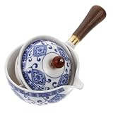 INOOMP Keramische mit Seitlichem Griff Retro Design für Stilvollen Teegenuss für Zuhause und Jede...