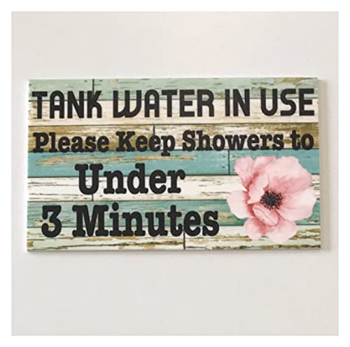 Targa da parete o da appendere con serbatoio d'acqua piovana o da appendere, poster decorativo da parete in metallo, 20 x 30 cm