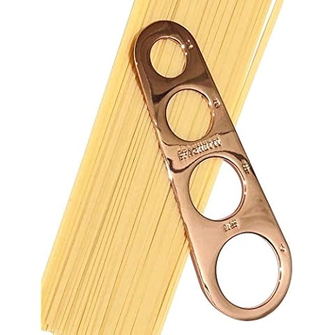Rose Gold Copper Plated Stainless Steel Spaghetti Measuring Tool by Homey Product - Beautiful Premium Portion Measurer for Pasta and Noodles Cover
