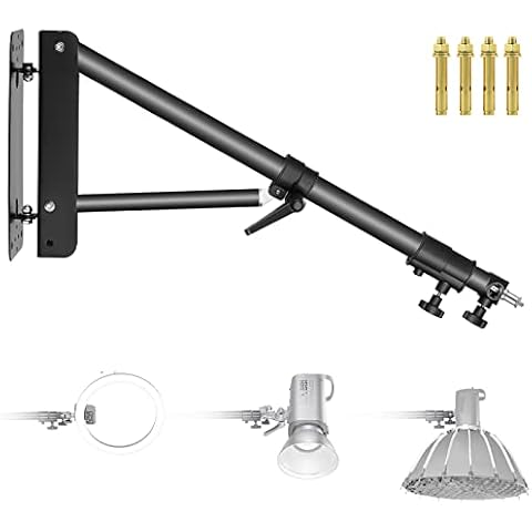 Soporte de pared para iluminación fotográfica Neewer con brazo articulado 125cm negro Cover