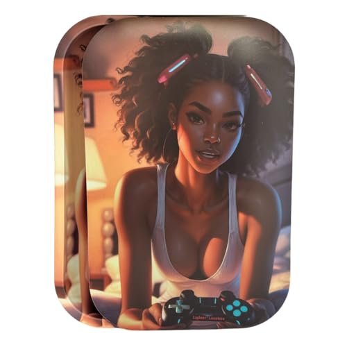 Rolling Tray for Home or on The go Designs - 7 inch x 11 inch Rolling Tray with Magnetic lid