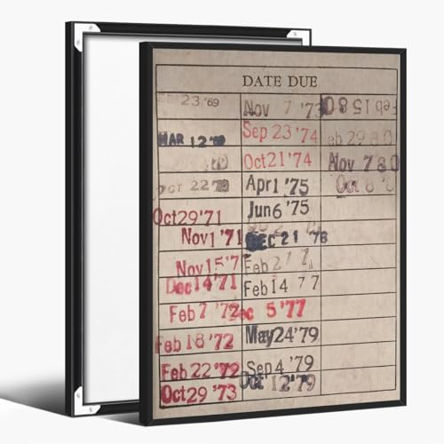 Vintage Book Wall Art Antique Library Card Canvas Reading Posters