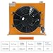 AH1012T-CA 12VDC Industrial Hydraulic Oil Cooler 120W 100L/Min Flow Fan Radiator, Low Noise and Power Usage, for Engineering Machinery Replace # AH1012T
