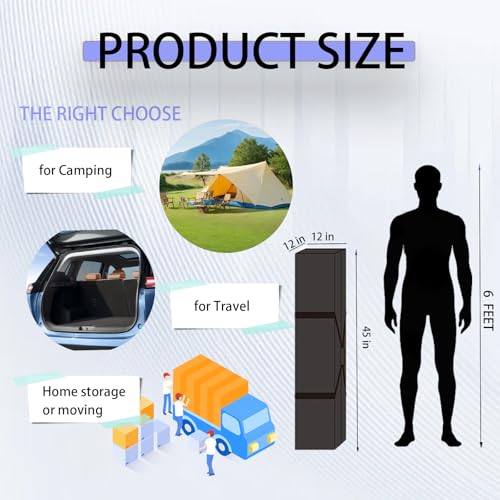 Large Duffle Bag For Travel,Heavy Duty Large Duffel Bag Waterproof Travel Duffle Bag-Black,45''Lx12''Wx12''H2