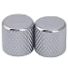 Musiclily Pro Metric 6mm Steel Flat Top Tele Dome Knobs Guitar Volume Tone Barrel Knobs for Import Fender Telecaster Electric Guitar and Precision P-Bass, Chrome (Set of 2)