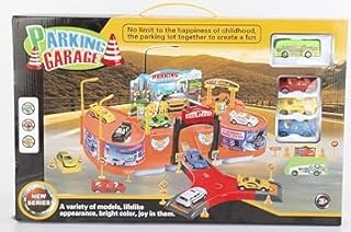 موقف سيارات للأطفال متعدد الطوابق من Next Store، جراج سيارات ملون، ألعاب تعليمية لتنمية المهارات، آمنة، ألعاب متوافقة مع إبداع الأطفال في اللعب التخيلي.