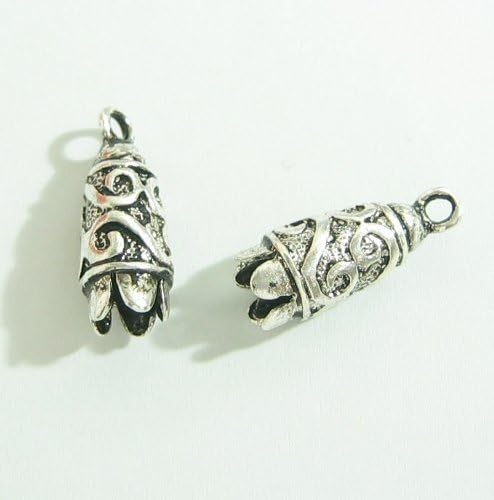 2 pcs .925 Bali Sterling Silver 4mm Leather Bead End Caps Heavy/Findings/Antique