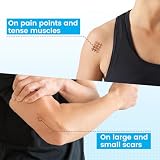 AnjoCare 154pcs Cross Tape, mocna taśma samoprzylepna do łagodzenia bólu mięśni i stawów, wodoodporne plastry akupunkturowe do terapii punktów spustowych i uwalniania napięcia