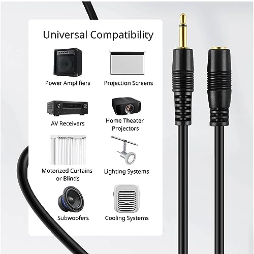 Cable de extensión mono Jack 3.5mm 15 FT miniatura 5