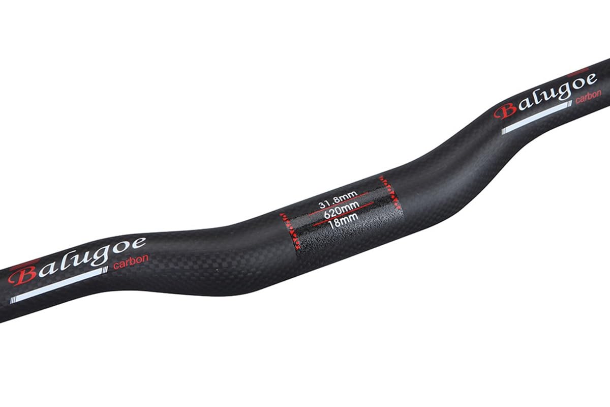 FukkeR 31.8 Riser De VTT Guidon Cintre De Vélo De Route DH en Carbone Barres De Bicyclette Rise 15mm De 600/620/640/660/680/700/720/740/760mm BMX XC AM FR (Color : Black, Size : 700mm)