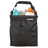 High Road TrashStash Hanging Car Garbage Bag with Push-Close Lid and Waterproof Bin for Car, SUV and Truck Seat Backs - Holds 3 Gallons of Car Trash (Black)