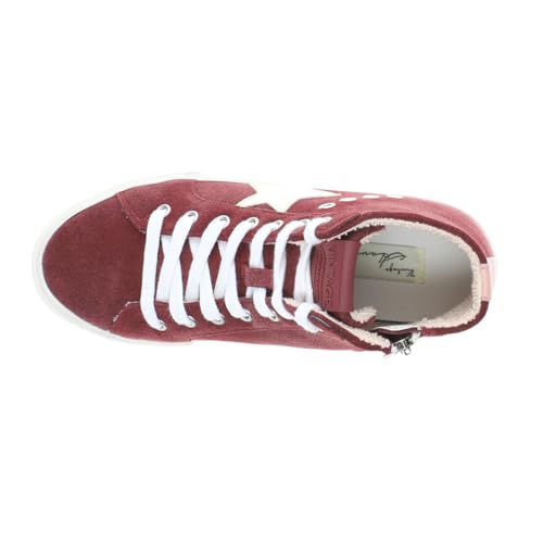 VINTAGE HAVANA Womens Break Out Metallic High Sneakers Shoes Casual - Red4