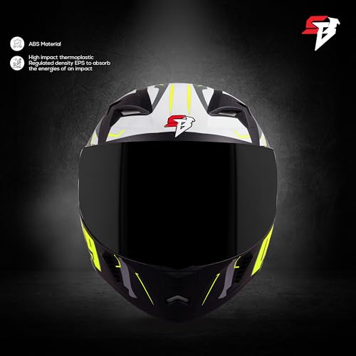 Image of Steelbird SBA-20 09 ISI Certified Flip-Up Graphic Helmet for Men and Women with Inner Chrome Sun Shield