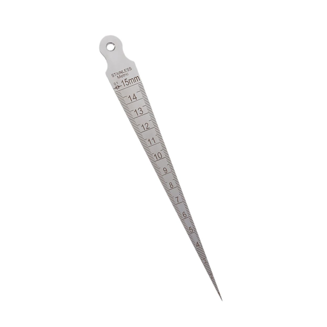 ULTECHNOVO1pc Gap Gauge Aperture Ruler Taper Ruler Tool Welding Gauge Hole Rulers Measuring Tool Taper Gauge Hole Inspection Tool Gauge Test Ruler Bore Gauge Stainless Steel Meter Depth