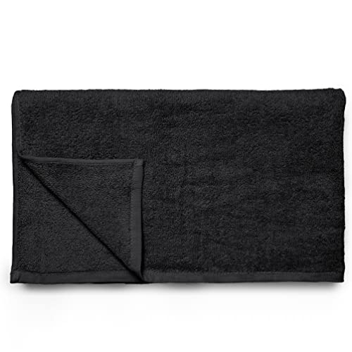 Bht Towels - 100% Cotton Towel - Set Of 2 Bath Towels - Quick Dry - Soft & Absorbent - 450 Gsm - Machine Washable (Black) #TOP2
