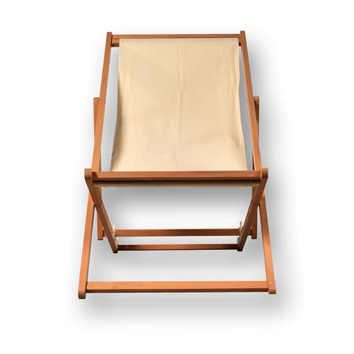 SiestaGarden Tumbona Plegable – Tumbona Madera Plegable hasta 120 kg – tumbonas Jardin de Haya sin reposabrazos con Respaldo Regulable en 3 Posiciones