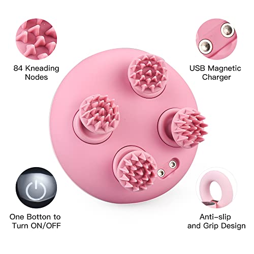 Homesnew Electric Cat Head Massager Cordless Pet Massager With Ipx7 Waterproof Level, Non-Slip Silicone Grip Head Massager Tp Relieve Tense Muscles And Stiffness (Pink) #TOP3