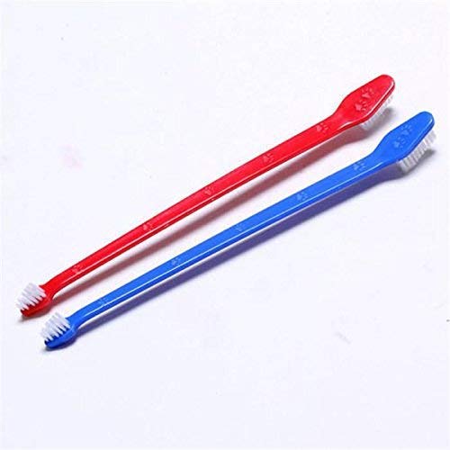 PSK Dental Grooming Washing Tooth Brush for Dogs, Cats and Other Pets (2 in 1) Set of 2 (Pack of 1))