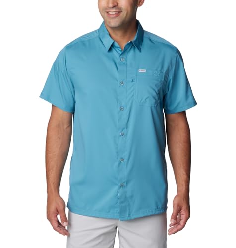 Columbia Men's Slack Tide Camp Shirt, Canyon Blue, Medium
