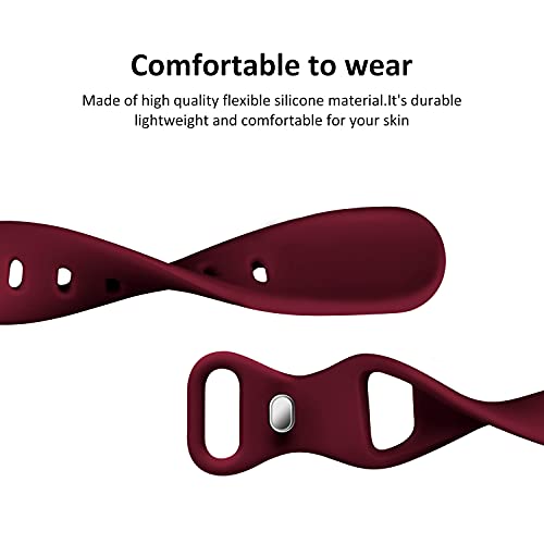Image of Acrbiutu Bands Compatible with Apple Watch 38mm 40mm 42mm 44mm, Slim Thin Narrow Silicone Sport Accessory Strap Wristband for iWatch Series 1 /2 /3 /4 /5 Women Men
