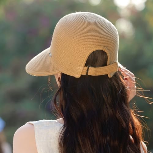 Sombrero de paja de ala ancha para mujer miniatura 2