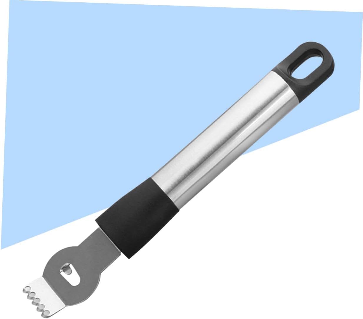 Zester Grater Peeler Silver Stainless Steel, with Channel and Loop