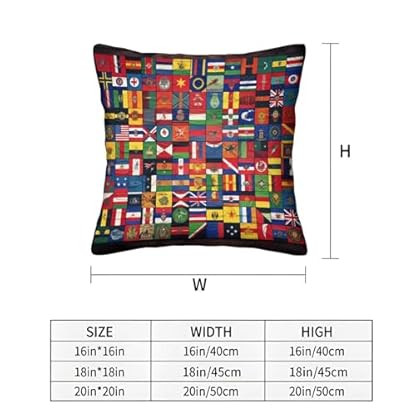 ELANXIAPR Nationalflagge Kissenbezug 2er Set Zierkissenbezug Dekokissen Mit Versteckter Reißverschluss Dekokissenbezug Dekorative Kunst Für Sofa Sessel Zuhause Schlafzimmer 50x50cm – Bild 8