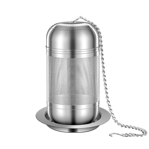 BOMANSI BOMS 316 Stainless Steel Tea Infuser Reusable Tea Steeper Extra Fine Mesh Tea Infuser Tea Strainer for Loose Leaf Tea Spices and Seasonings (1 Pack - Large)