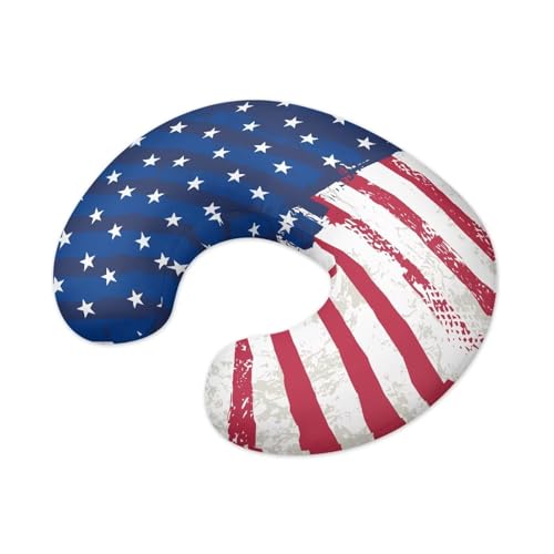 Image of American Flag Baby Nursing Pillow Cover Soft Neutral Breastfeeding Pillow Slipcover for Bottle Feeding, Decorative Custom Gifts for Toddler Infant