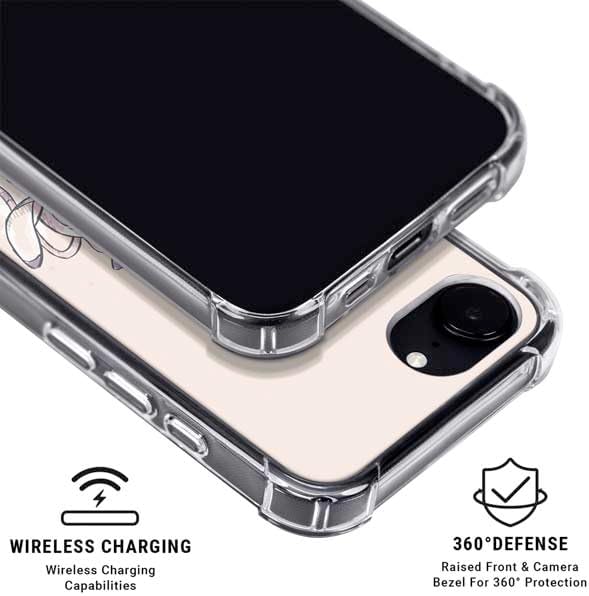 Skinit Clear Phone Case Compatible with iPhone 16e - Officially Licensed Disney Lilo and Stitch Stitch and Angel Design