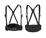 JFFCESTORE Tactical MOLLE Battle Belt Waist Belt with Suspenders Adjustable Combat Duty Belt Removable Harness