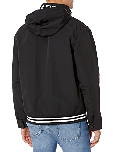 Tommy Hilfiger Mens Lightweight Waterproof Regatta Jacket Windbreaker, Deep Black, Medium Us #TOP1