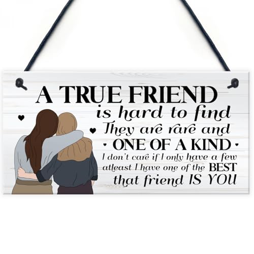 Signs Plaques TRUE FRIEND Friendship Gift For Best Friend Gift For Her House Decor